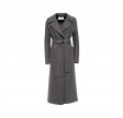 long maxi coat pressed wool - grey melange