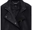 anine bing sandy jacket leather - black