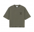 closed cropped t-shirt - cypress green 