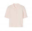 closed short sleeve polo - blush pink 