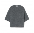 closed crew short sleeve - dark grey melange 