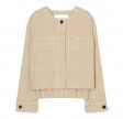 closed cropped utility jacket - camel beige