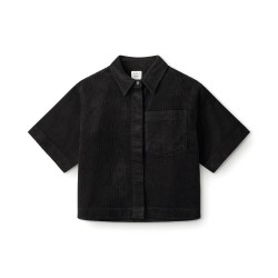 p-f-r ss shirt corduroy - black