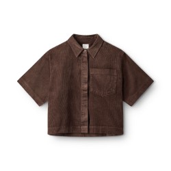 p-f-r ss shirt corduroy - brown
