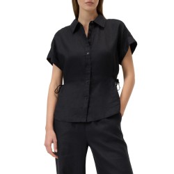 closed waisted shirt - black