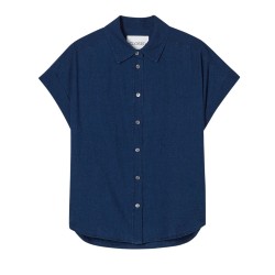 closed sleeveless shirt - dark blue